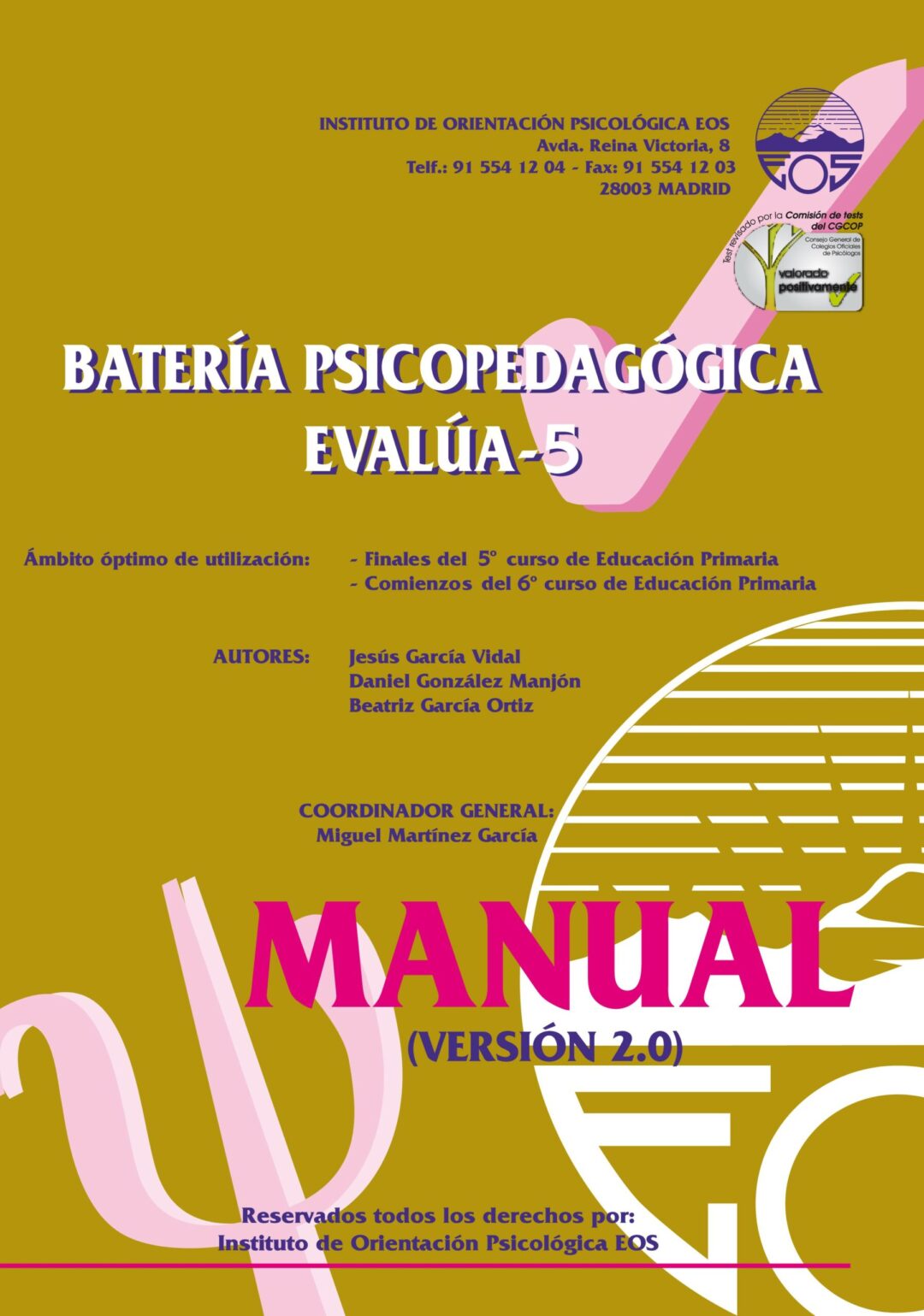 Batería psicopedagogica Evalua 5 Manual