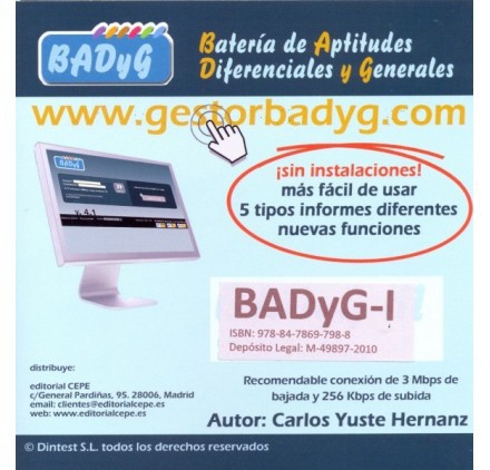 Gestor Badyg Infantil online licencia 60 usos