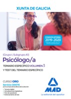 Psicólogo/a temario específico volumen 3 y test del temario Xunta de Galicia