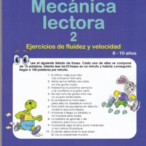 Mecánica lectora 2 ejercicios de fluidez