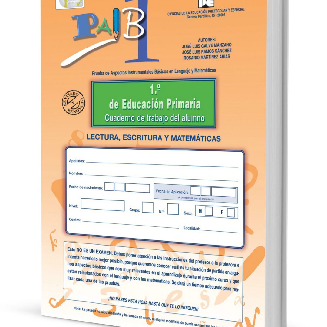 PAIB 1 cuaderno de trabajo alumno 1º Primaria