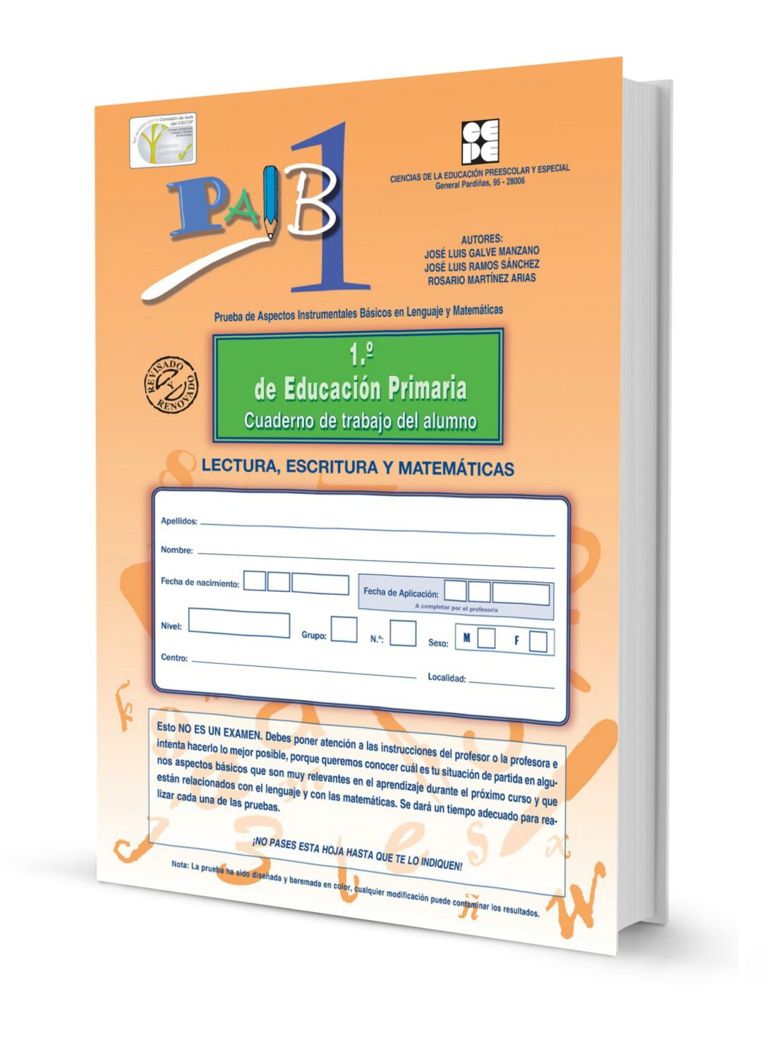 PAIB 1 cuaderno de trabajo alumno 1º Primaria