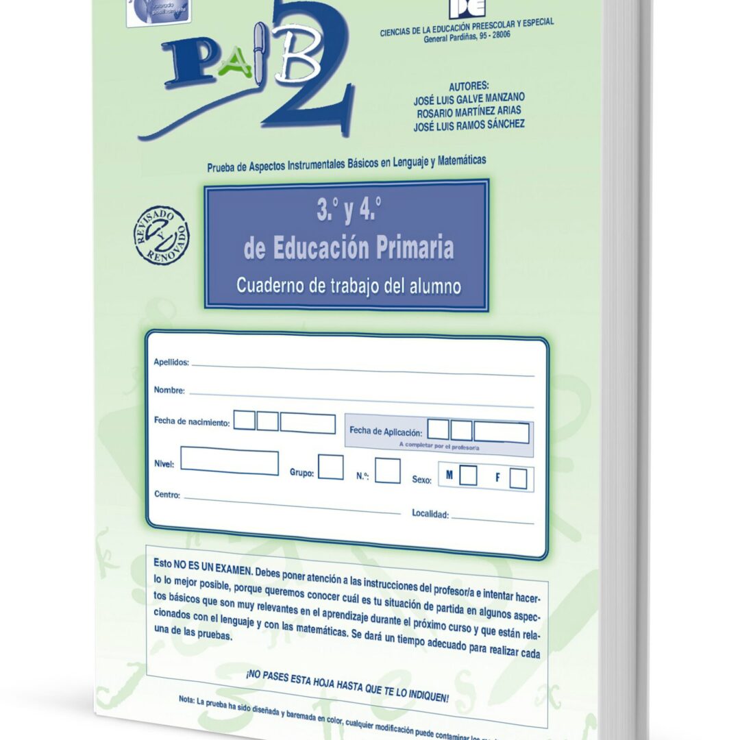 PAIB 2 cuaderno de trabajo alumno 3º y 4º Primaria