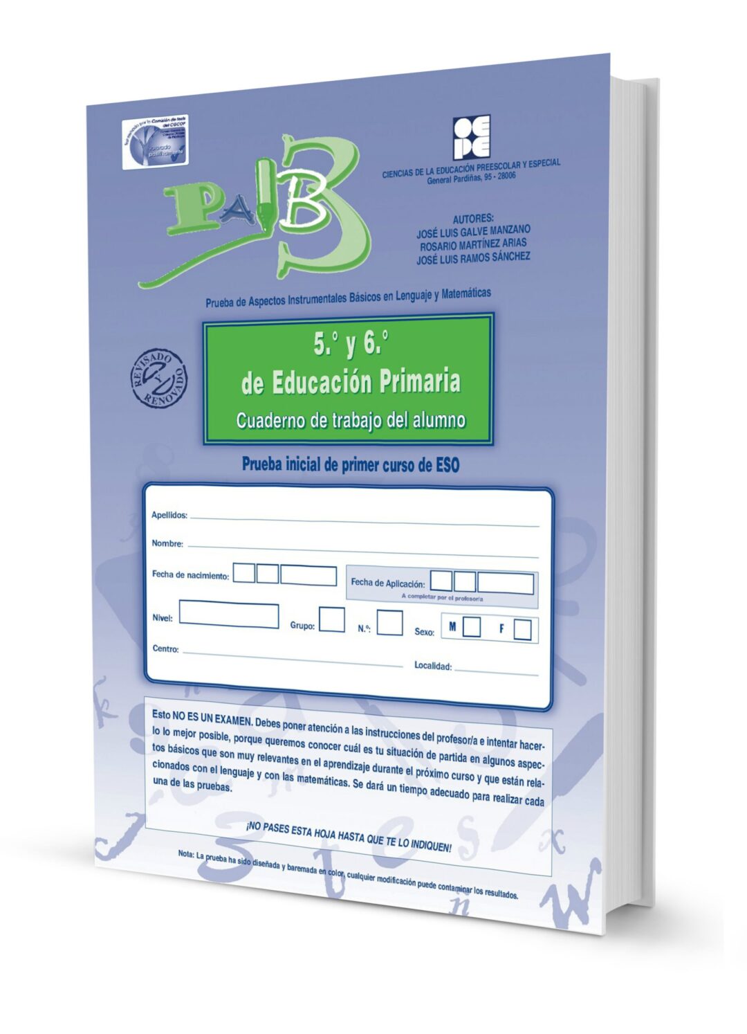 PAIB 3 cuaderno de trabajo alumno 5º y 6º Primaria