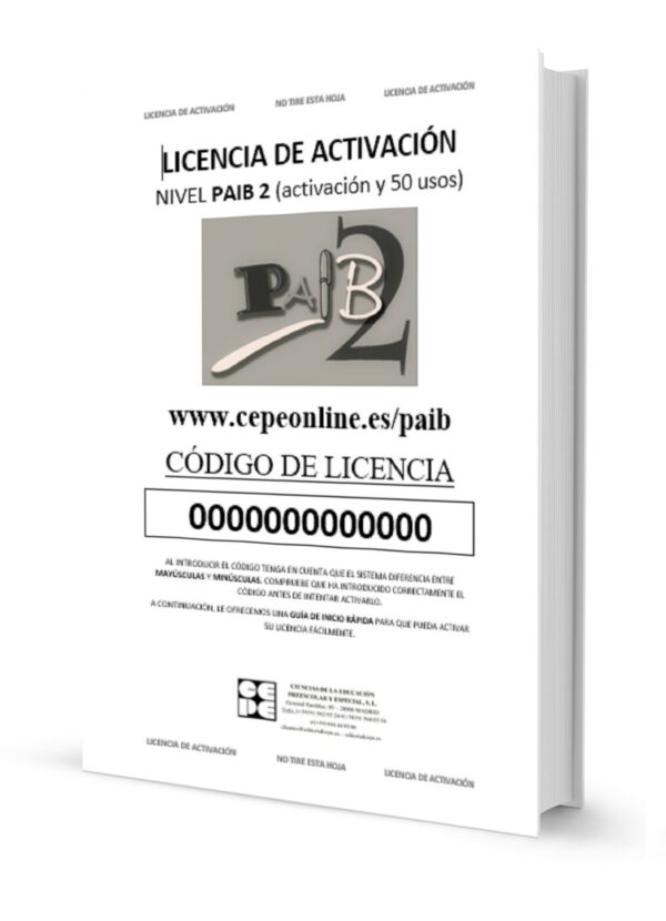 PAIB 2 Licencia activacion 50 usos
