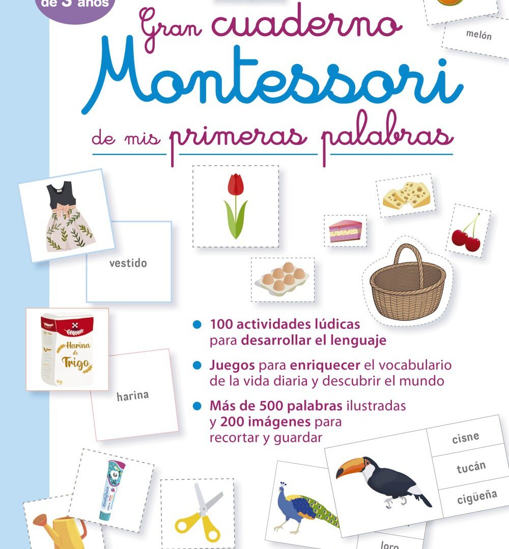 Gran cuaderno montessori de mis primeras palabras