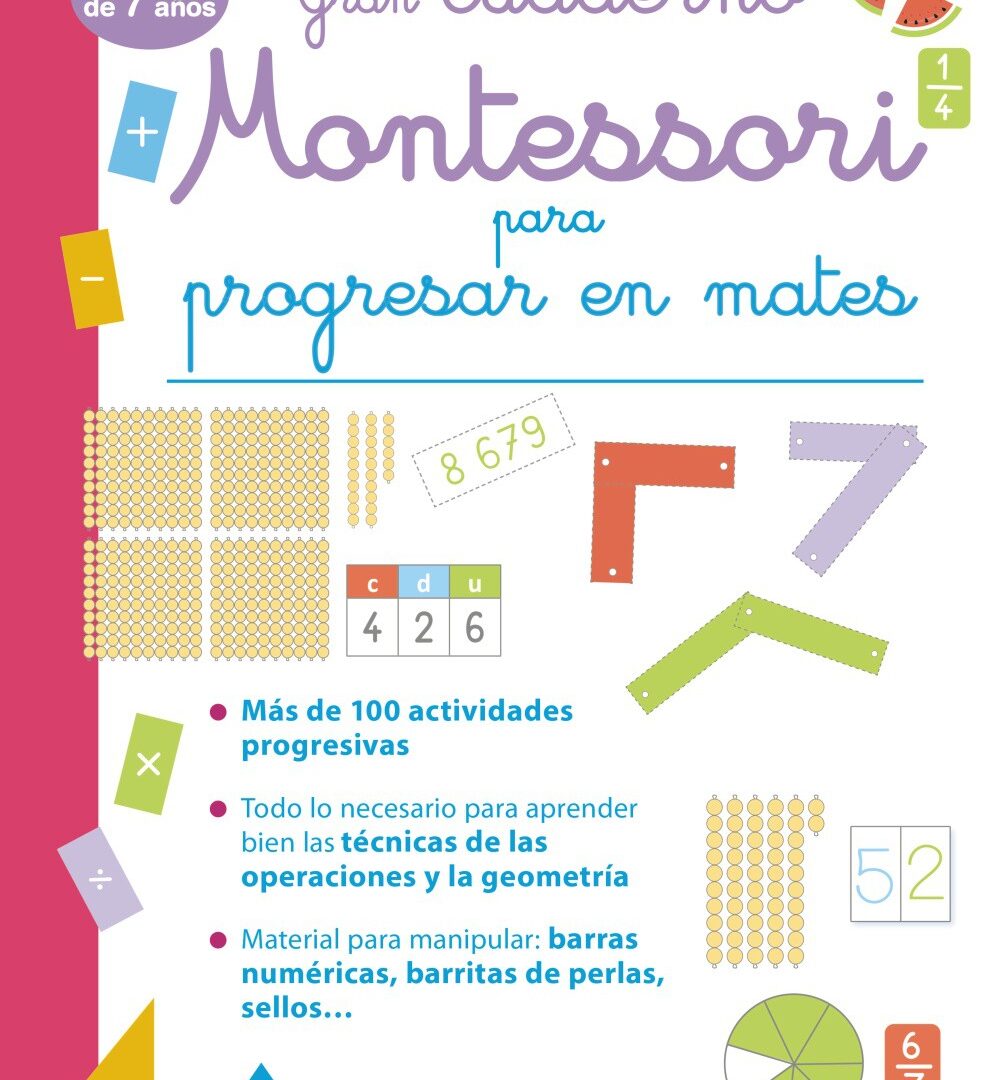 Gran cuaderno montessori para progresar en mates