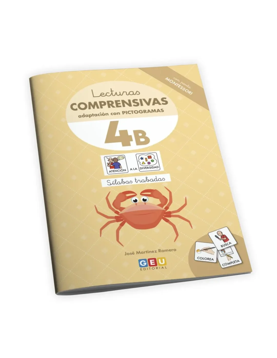 Lecturas comprensivas 4B con pictogramas pauta montessori