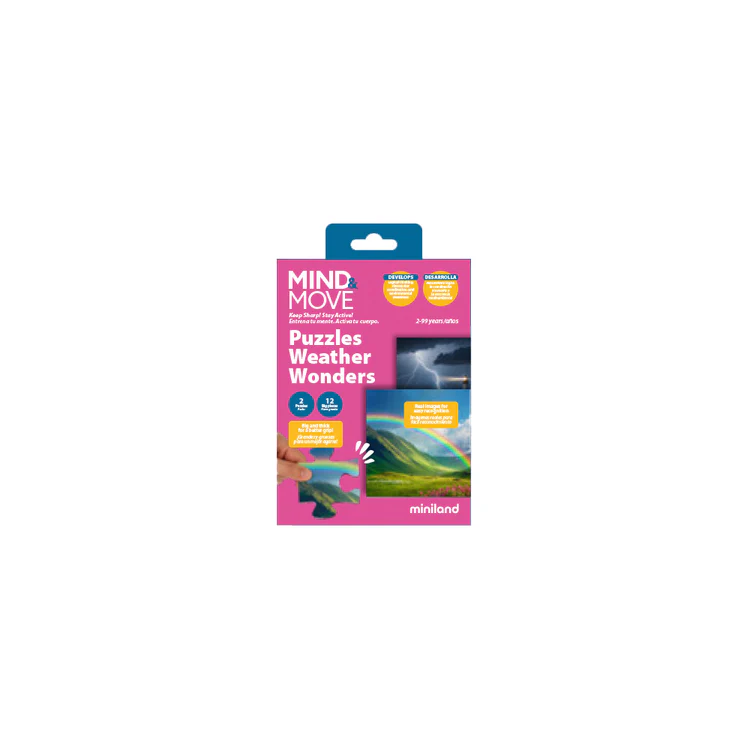 Puzzles 12 piezas weathers wonders mind move Miniland
