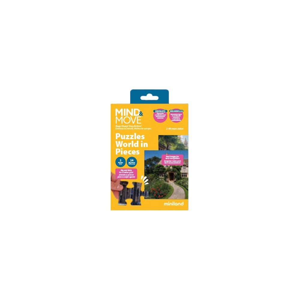 Puzzles 24 piezas world in pieces mind move Miniland