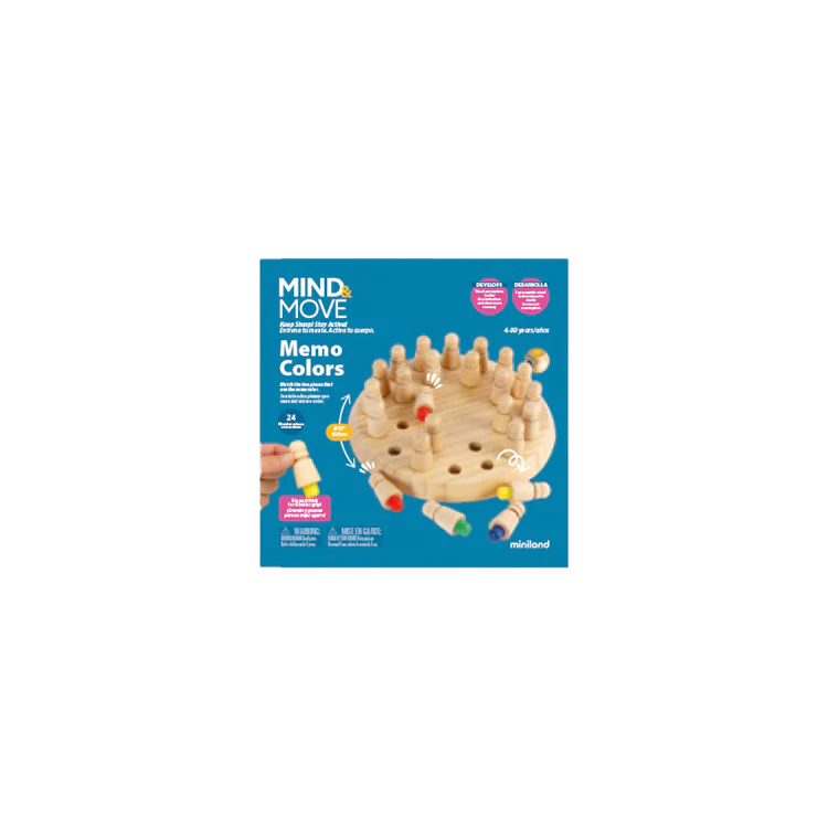 Juego de memoria memo colors mind moves Miniland